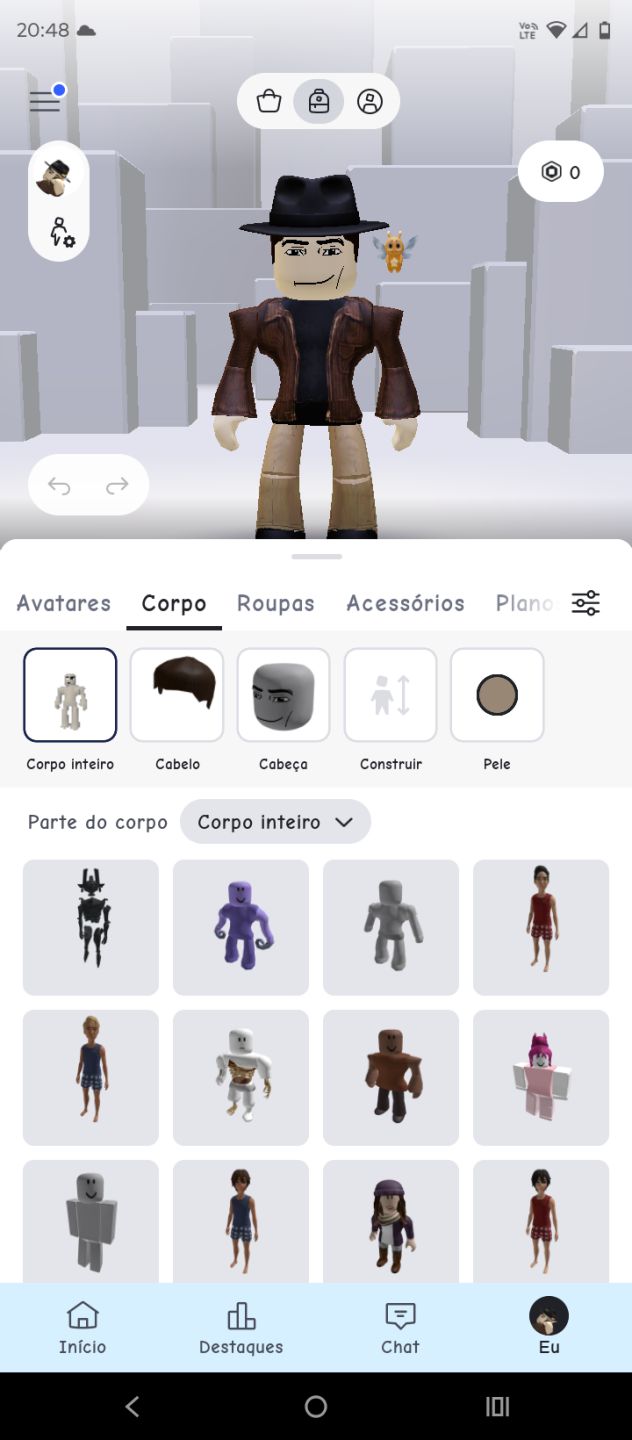 Conta Roblox Completa: Roupas 3D, Cabelos, Corpos, Acessórios e Emotes!