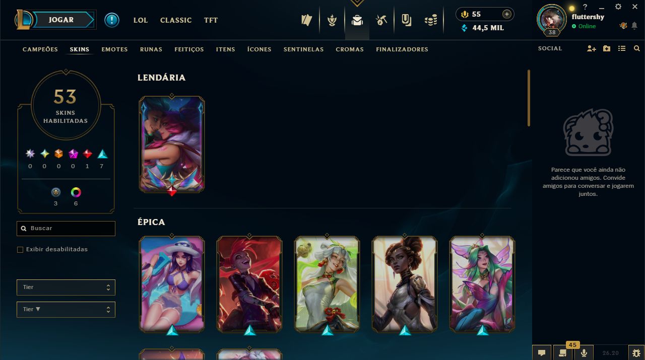 CONTA LOL + VALORANT (AMBAS COM NIVEL PARA COMP)