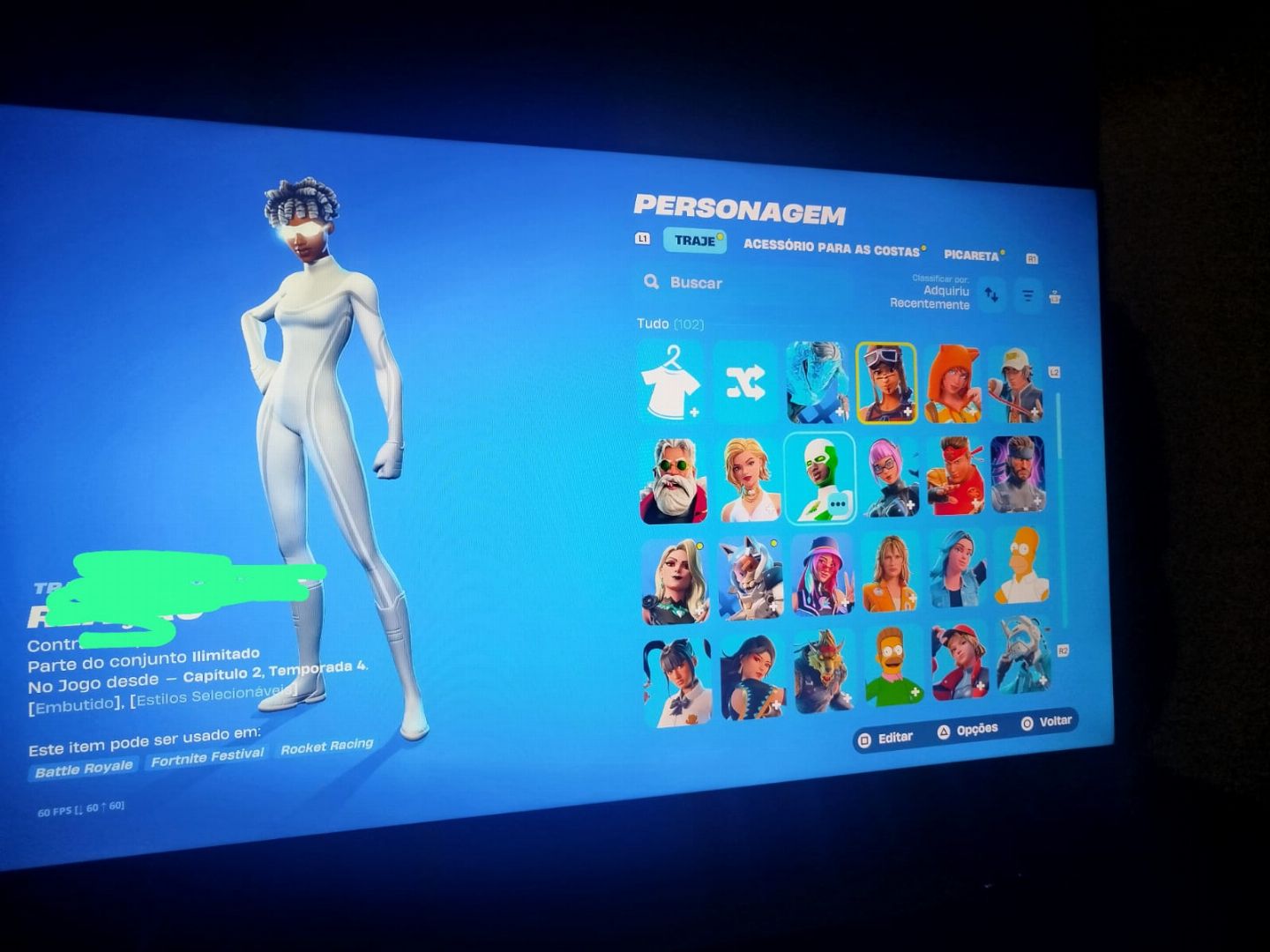 CONTA RARA DE FORTNITE! COM RENEGADA E ARLEQUINA!!!!