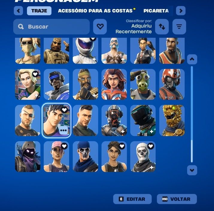 Conta de Fortnite (Salve o Mundo e S4)