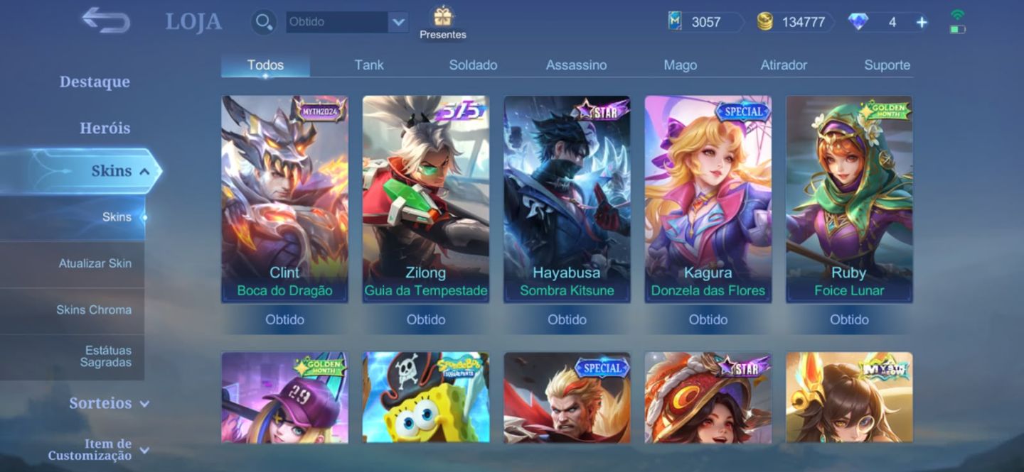 Conta mobile legends com wr bons e poucas partidas