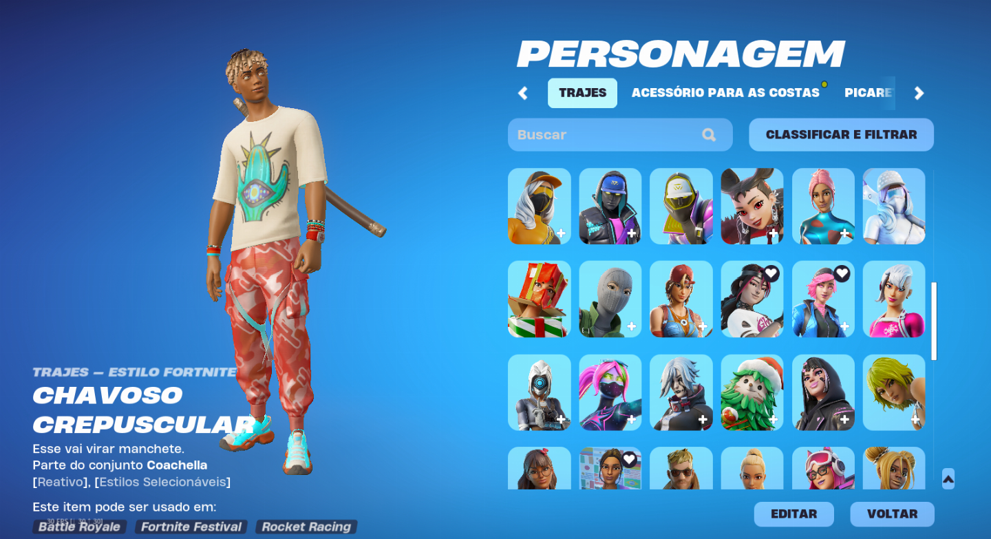 Conta Epic Games Fortnite BR Com Skins + Cosméticos Full Acesso!