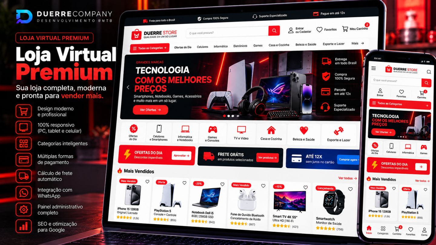 Criação de Sites Profissionais Landing Pages, Lojas Virtuais e Sistemas