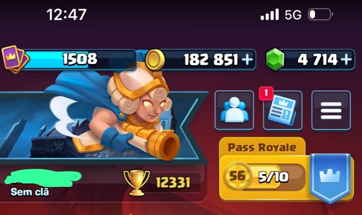 Conta Clash Royale Arena 30 - 4700 Gemas
