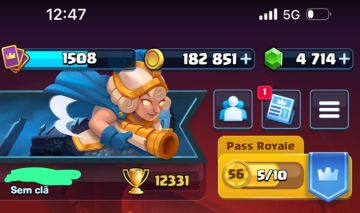 Conta Clash Royale Arena 30 - 4700 Gemas
