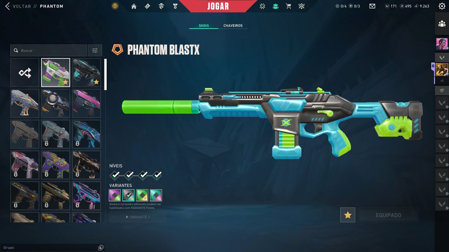 Conta com 2 facas + 5 vandal + 2 phantoms