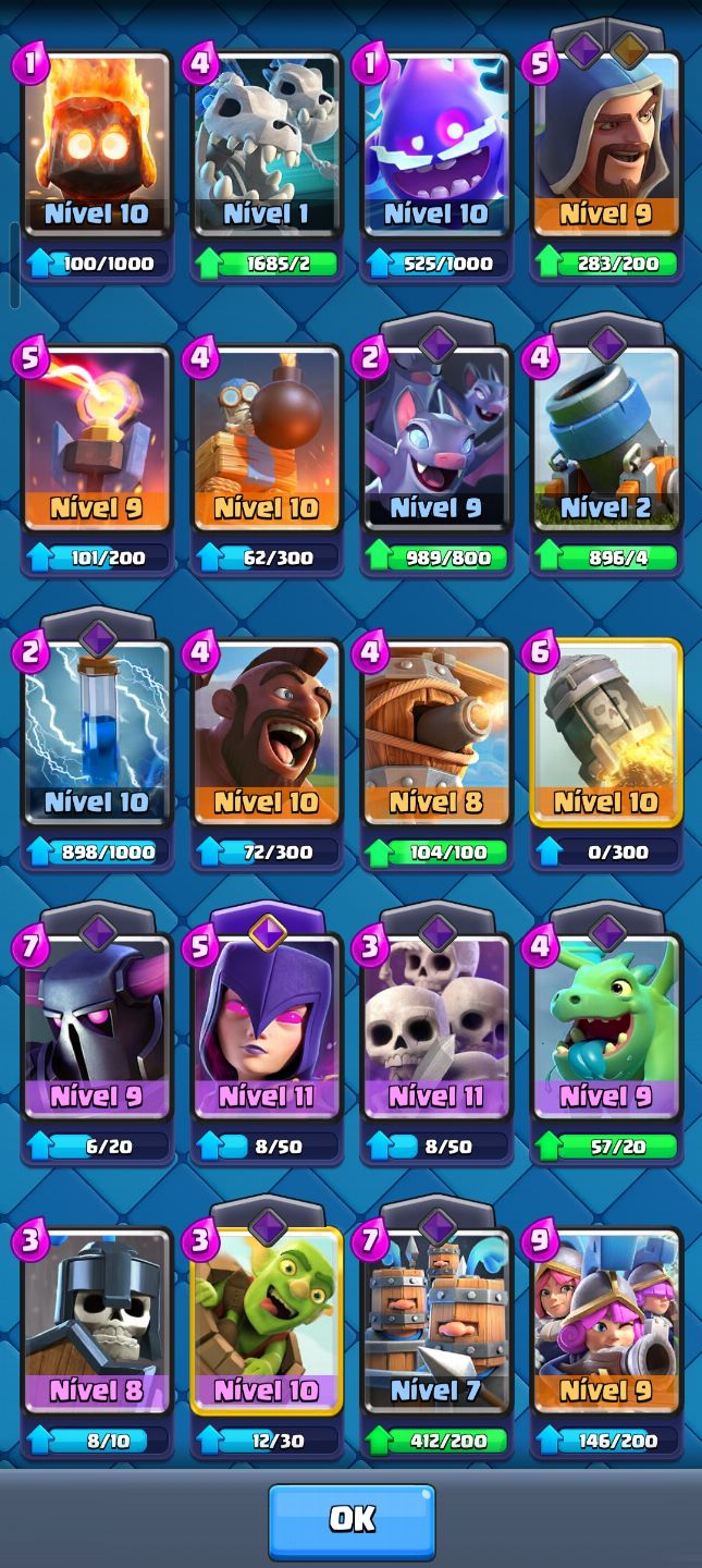 Conta Clash Royale Vários Personagens + 1 Campeão
