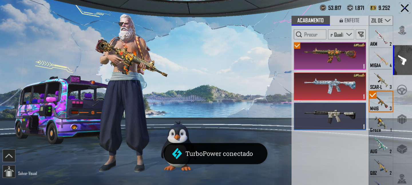 CONTA PUBG MOBILE FULL + SKIN GLACIAL E INFERNAL