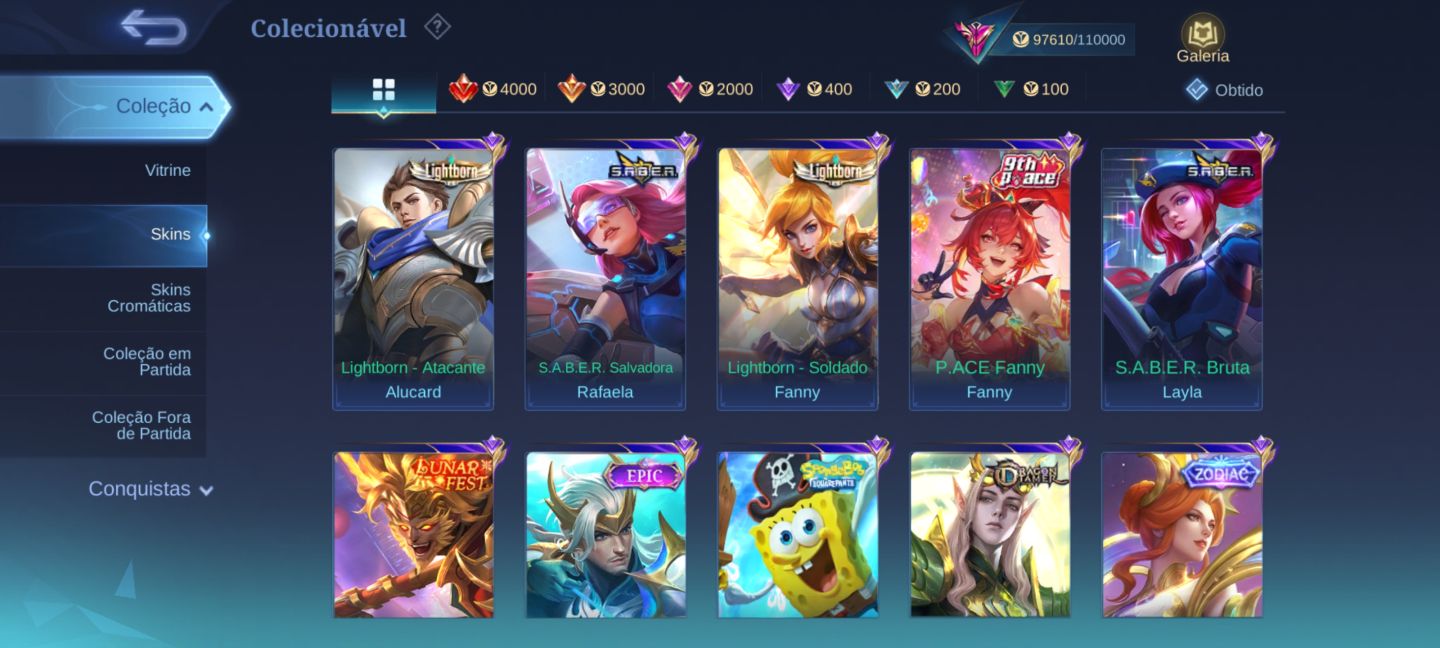CONTA MOBILE LEGENDS GEMADA COLAB ANIMES