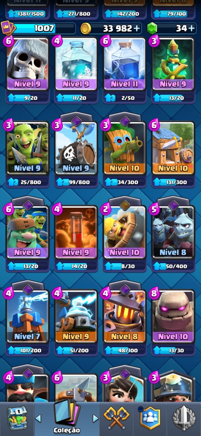 Conta de clash royale