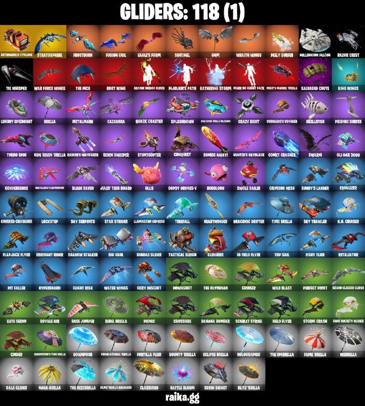 124 Skins - gold midas, gold brutus, carbide, drift, ragnarok, 500 vbucks
