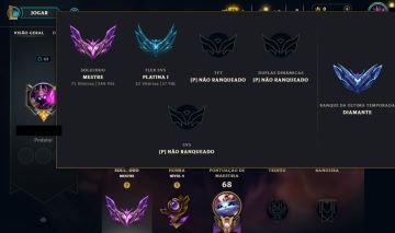 CONTA MESTRE LOL 56% WR 229 PONTOS UPADA NA MAO HANDLEVEL HONRA 4