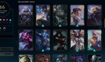 Conta de LOL nível 279 com skins e quase todos os champions