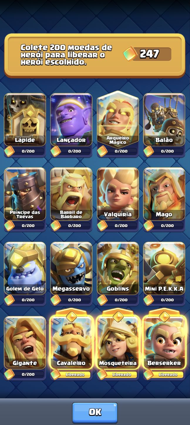 CONTA CLASH ROYALE 13K DE TROFEUS