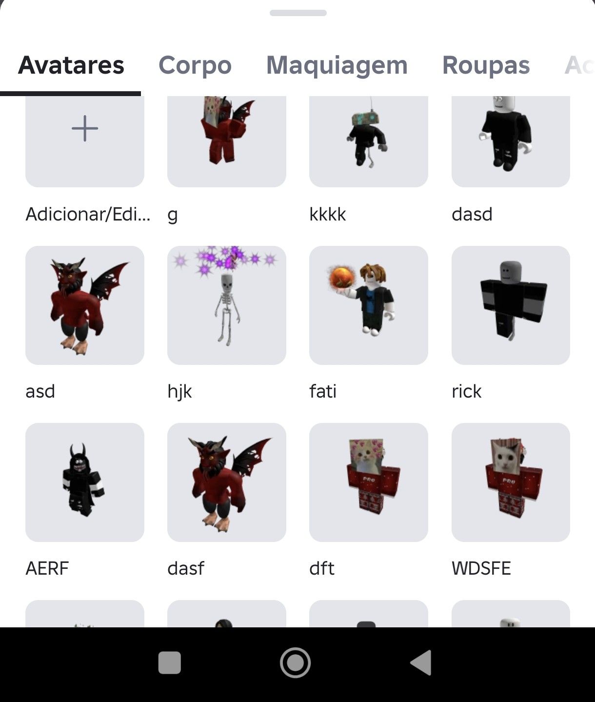 Conta do roblox, skin limitada de Satan e com alguns jogos op