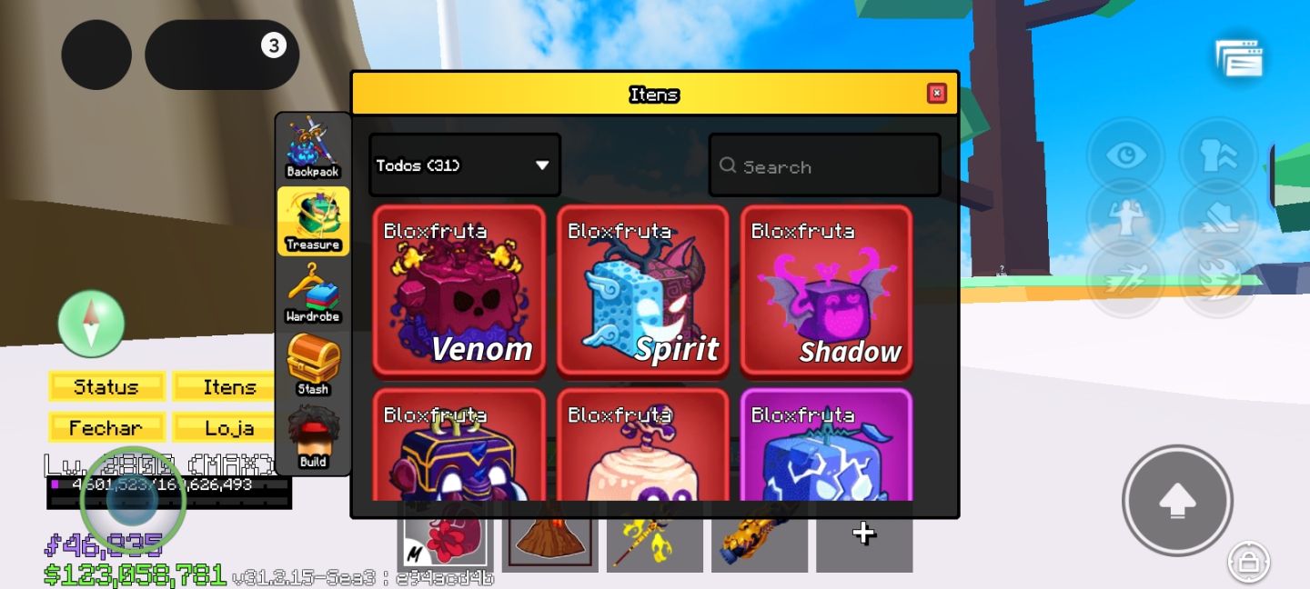 CONTA BLOX FRUITS INSANA PRO PVP! PREÇO A NEGOCIAR. SÓ VEM!