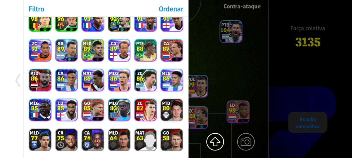 Conta Efootball promissora com pack da Holanda
