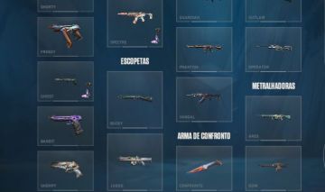 CONTA VALORANT COM VANDAL, PHANTOM, SPECTRE E OP