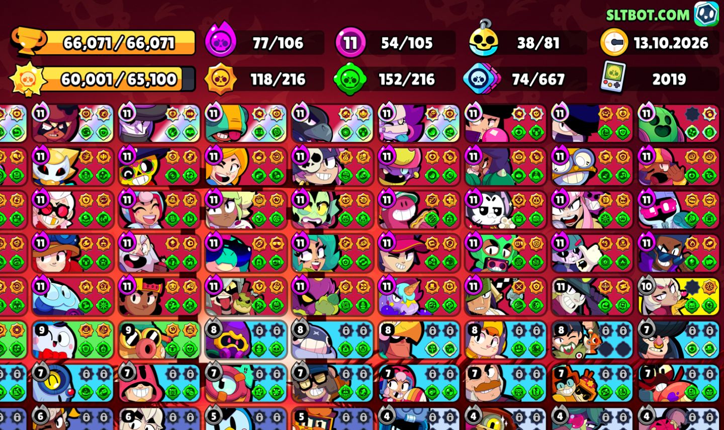 CONTA BRAWL STARS INSANA | 105/107 BRAWLERS|SKINS LENDÁRIAS/MÍTICAS HIPERCARGAS