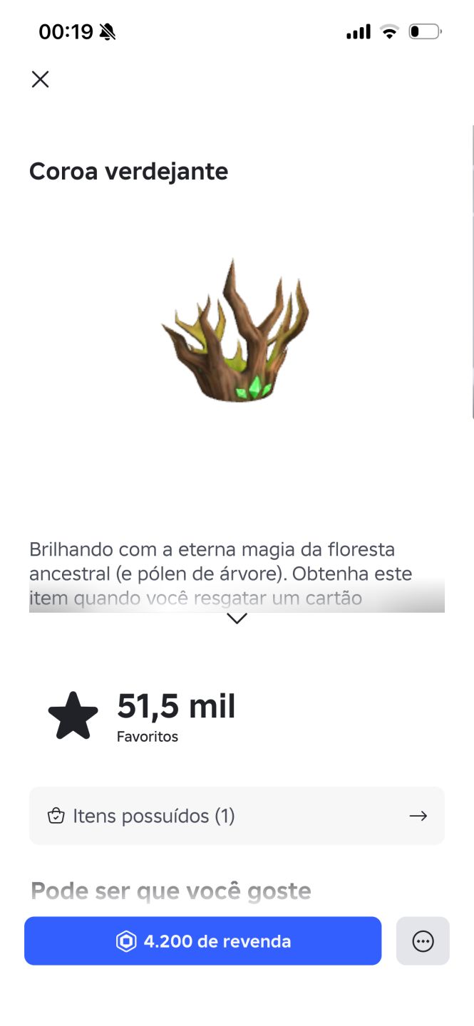 Conta muito boa Roblox mais de 20k robux gastos (um item de 4200 robux)