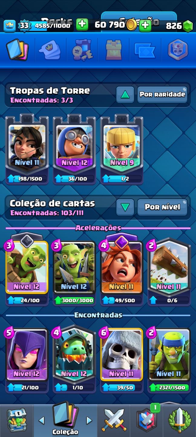 Conta de Clash Royale