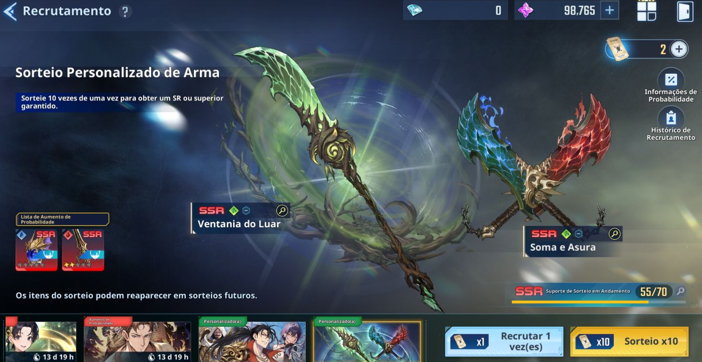CONTA SLA MODO HISTÓRIA 13% 98K CRISTAIS + TIME FOGO PRONTO