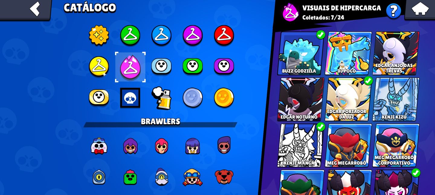Conta de brawl stars com mais de 44k de troféus, conta antiga com muitas skins