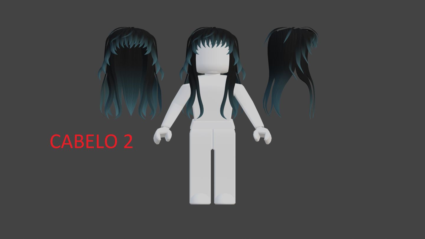 CABELOS 3D FEITOS NO BLENDER PARA SEU JOGO ROBLOX