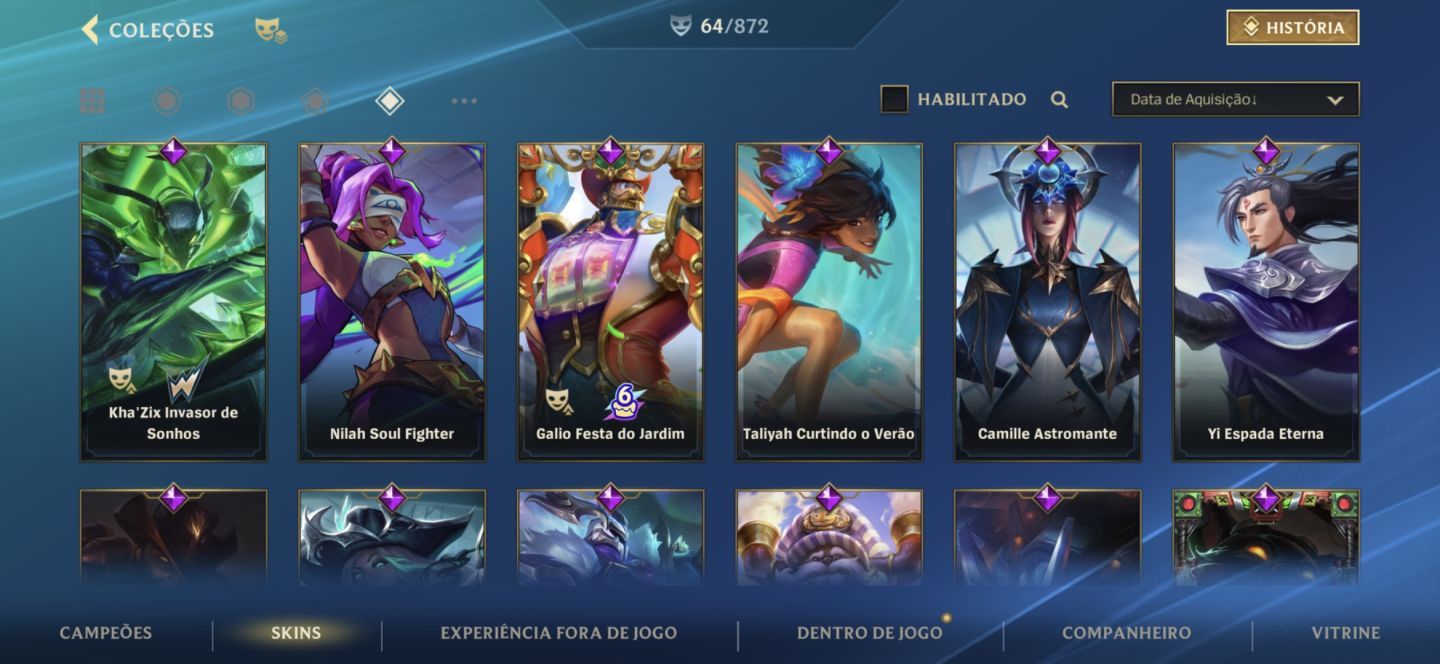 Conta Wild Rfit top/skins Limitadas