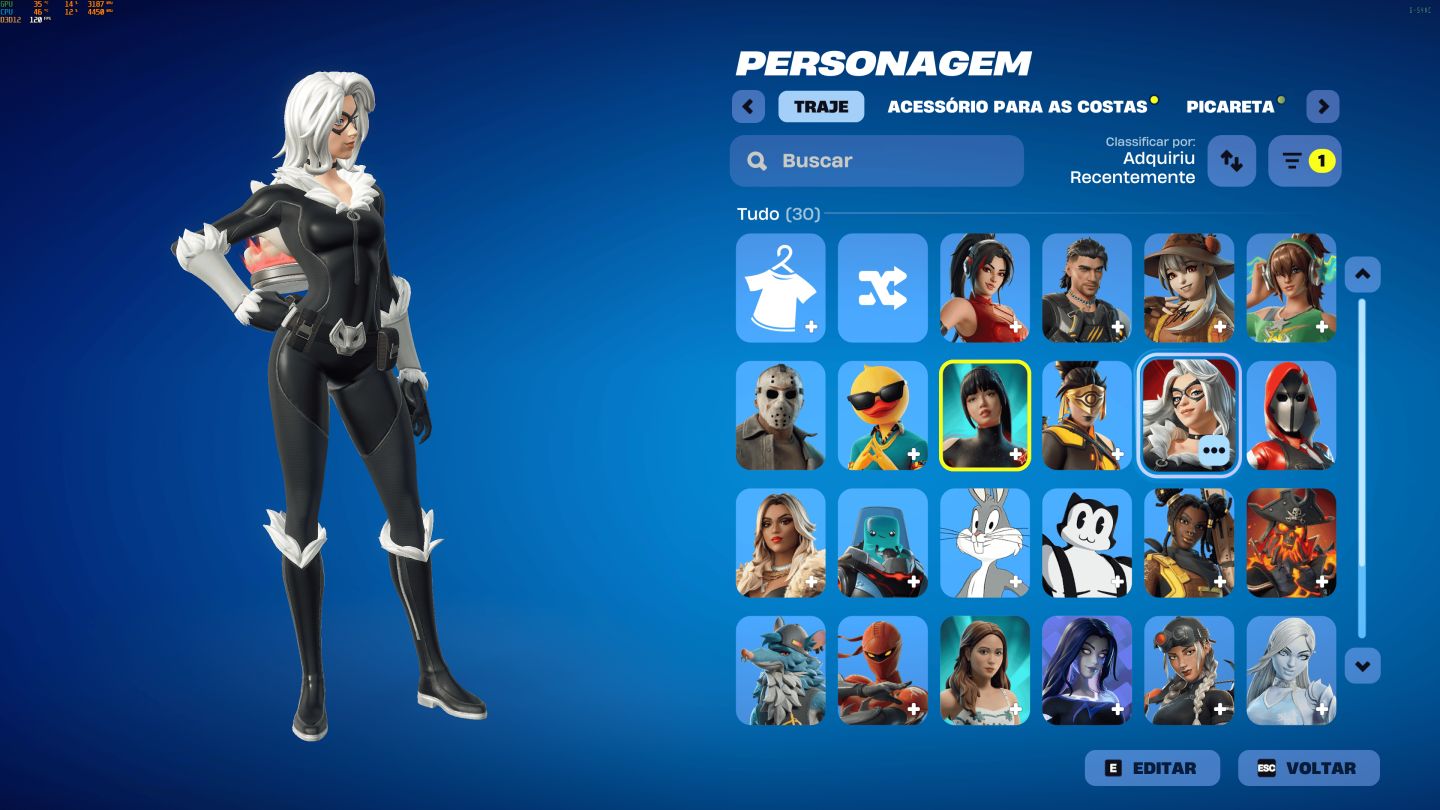 Conta com LISA JASON MULHER GATO GATO CARTOON SKIN DE PASSE
