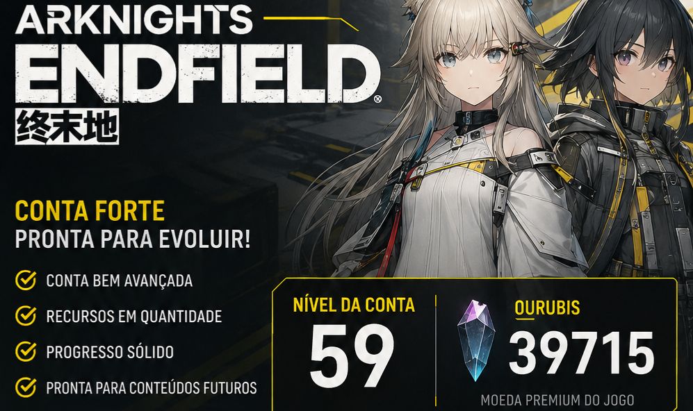 Conta de arknight endfield bem upada e avançada com bastante ourubis