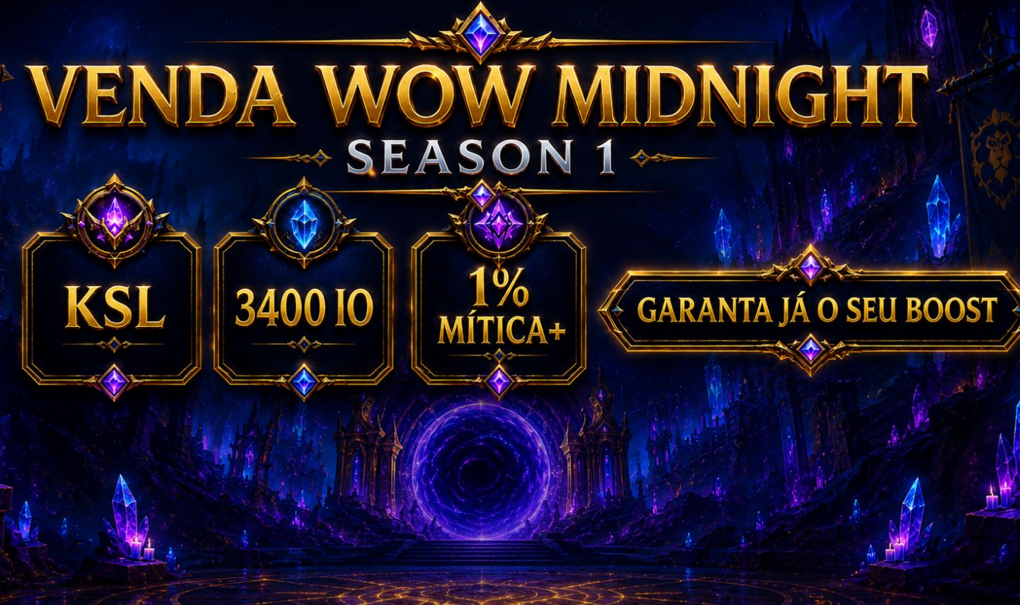 Mythic Plus Wow Midnight KSL 3K de IO / 3.4k IO / 1% (Míticas +19)