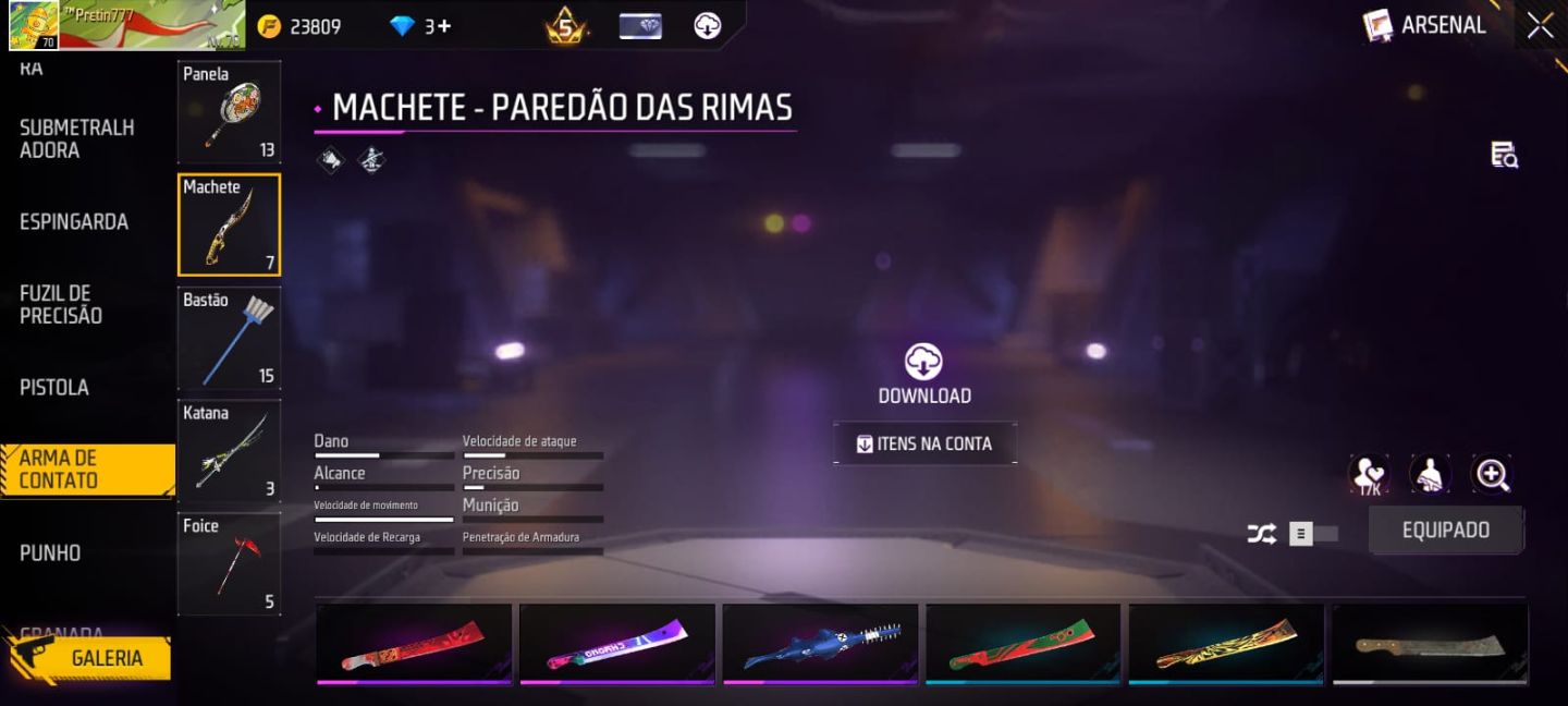 CONTINHA TOP! AK, M4A1, UMP NV.5, CALÇA ANGELICAL, BLUE LOCK, MÁSCARA DO THURZIN