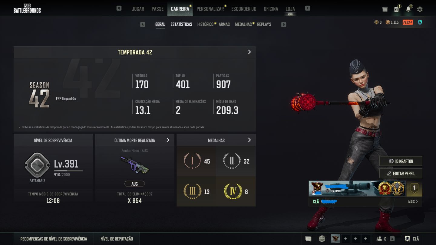 CONTA PUBG STEAM -3 PROGRESSIVAS+SMOKE+PLUS+GLASYA N2 - VALOR BAIXO