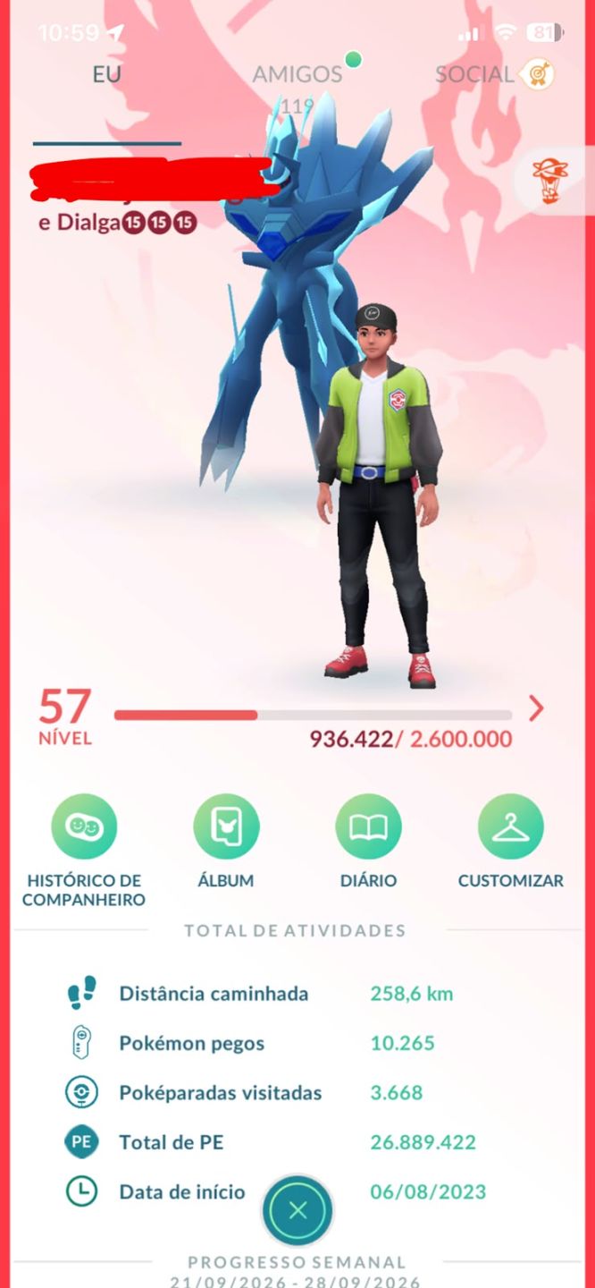 Conta Pokemon GO - Lv 57