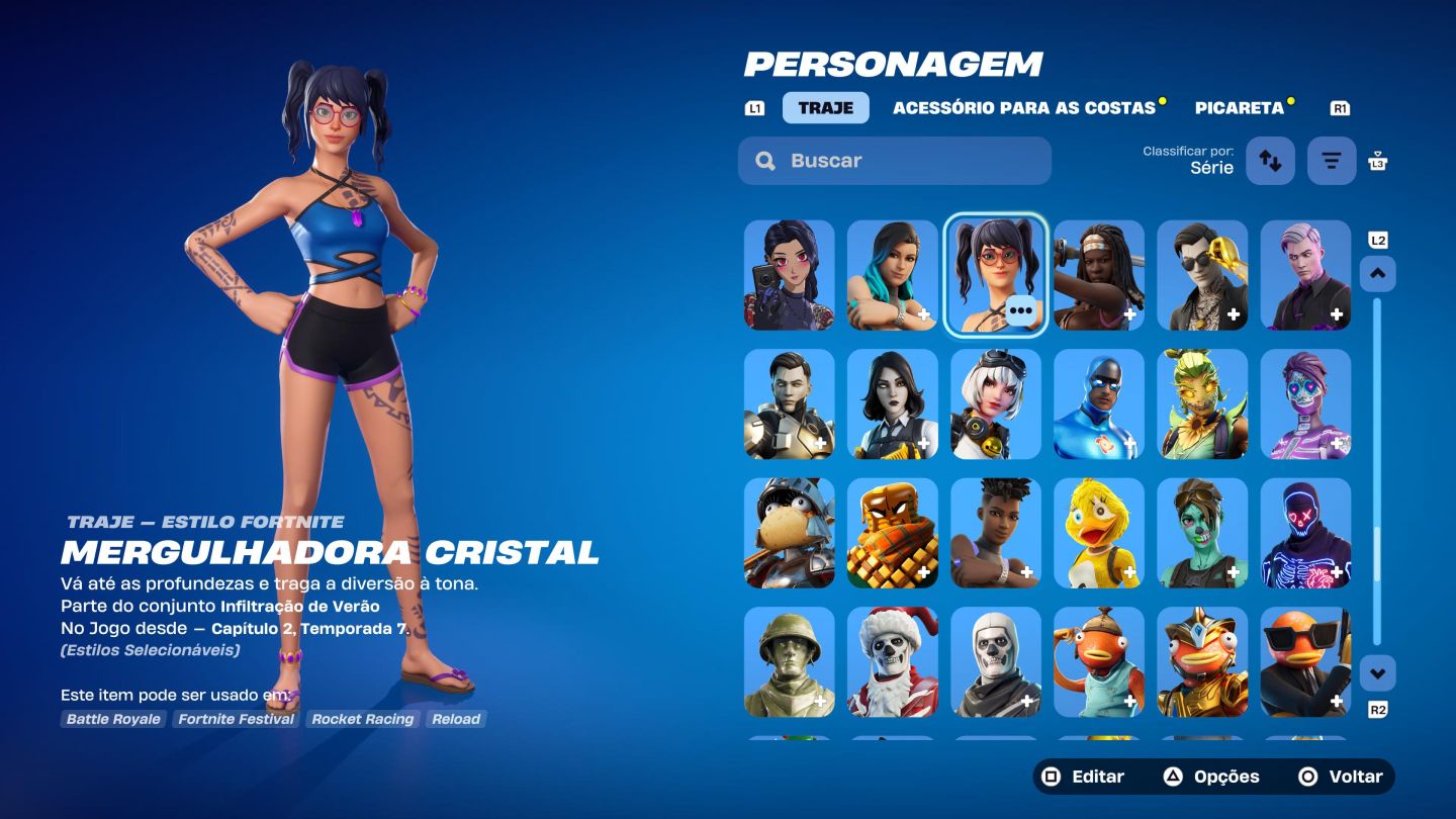 CONTA FORTNITE: 242 SKINS + 184 PICARETAS | KRATOS PS5 + MACHADO DO KRATOS