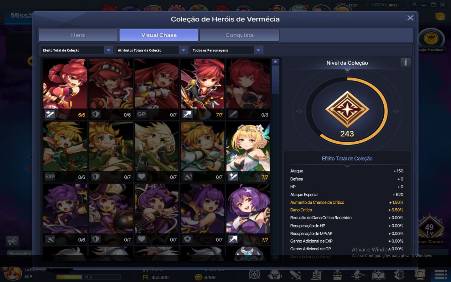 Grand Chase Classic | CLV 722 | 10 Cartas Reaper | Full Set Void | Conta End Gam