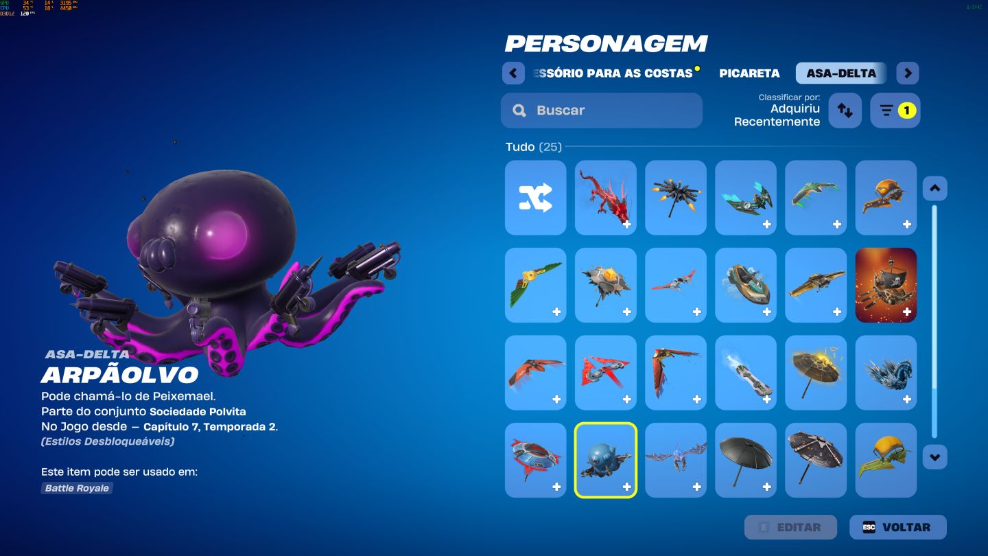 Conta fortnite com pacote ghostface pacote cartoon e creww