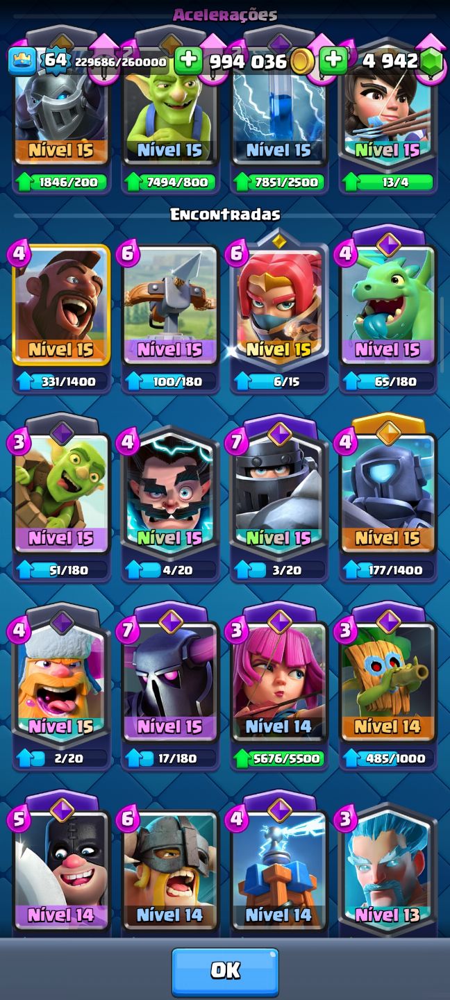 CONTA CLASH ROYALE DE VETERANO