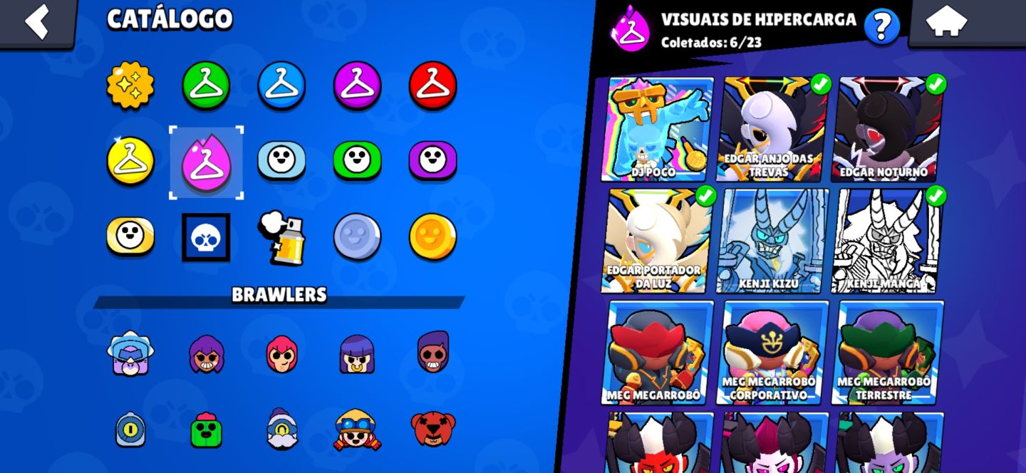 Conta de Brawl stars com todos os brawlers e full hipercaga e todos os buffet