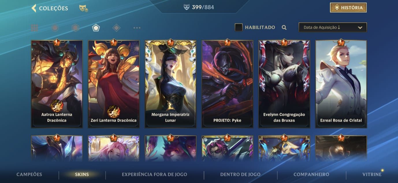 CONTA WILD RIFT TOP 1 GWEN MONARCA E LENDA 400 SKINS MUITO RARA