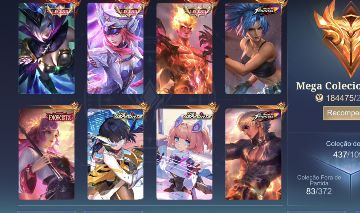 Conta MLBB 437 Skins + Todos Personagens