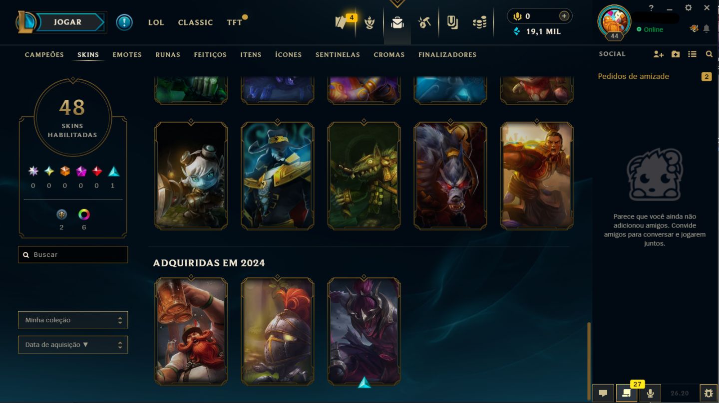 Conta League of Legends - Mestre