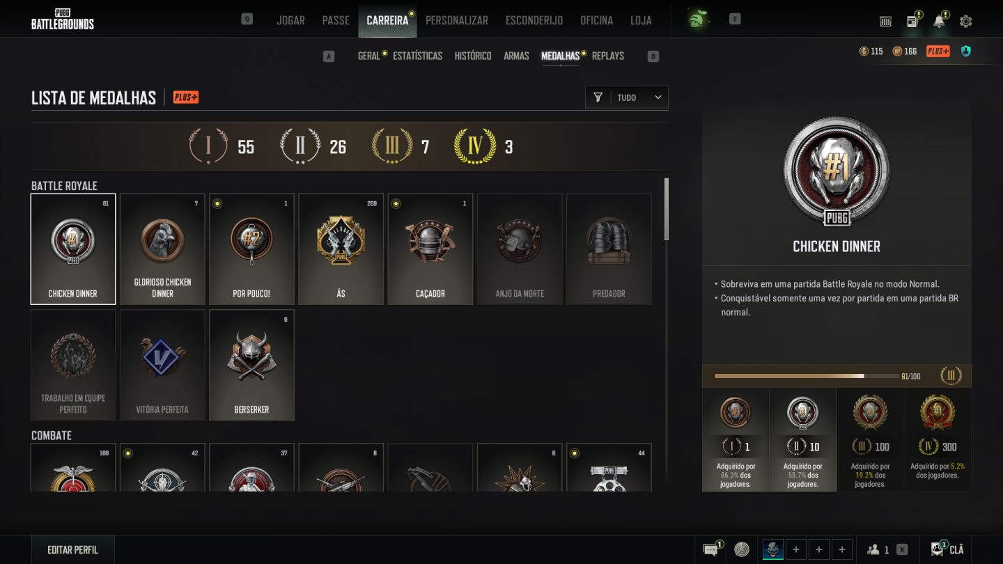CONTA PUBG 6 PROGRESSIVE BERYL + AUG +ACE + 24 + kar98 MELHOR PREÇO DE MERCADO