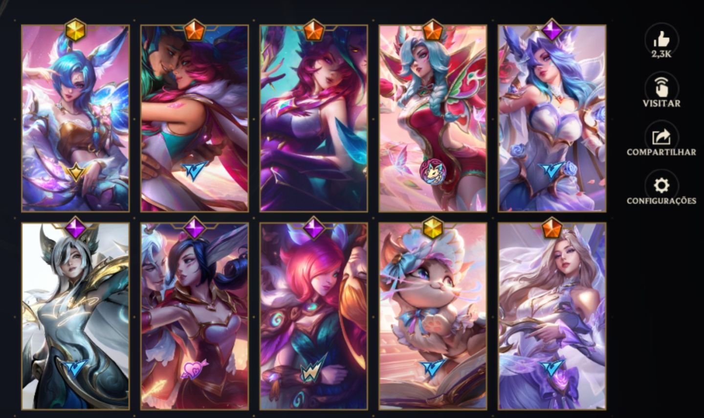Conta mono xayah adc 72 SKINS