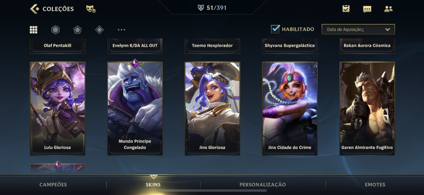 Conta wild rift