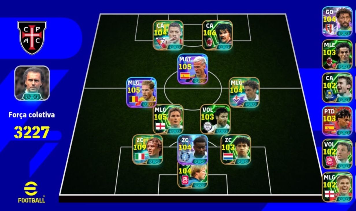 Conta Efootball | Maldini + Gullit | Força Coletiva 3226 | Time Completo