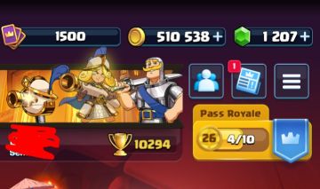 Conta de Clash Royale com 10000 mil troféus 1200 gemas
