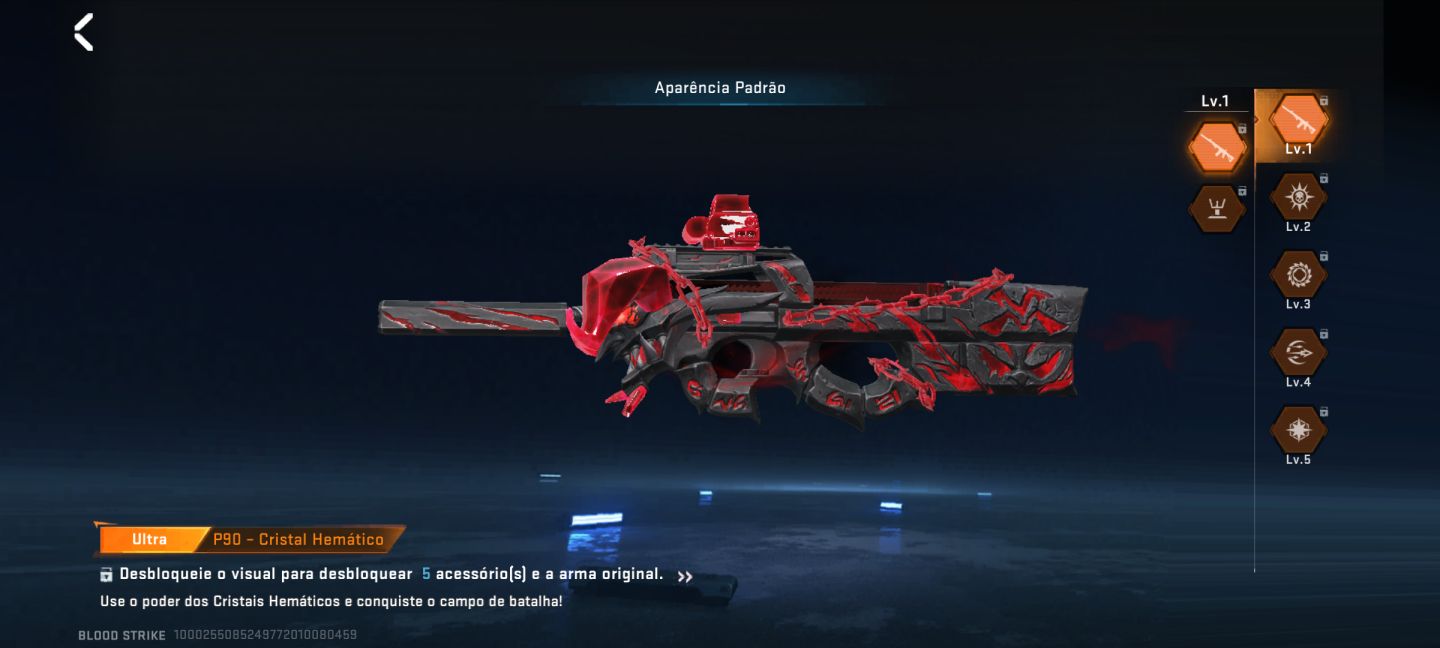 CONTAS BLOOD STRIKE LV1 COM ITENS NA CARTA/COMPRADOS