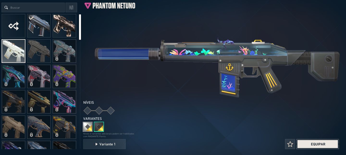 Conta Valorant Gold 2 | Skins Premium: Kuronami, Íon, Netuno e Fúria de Gaia